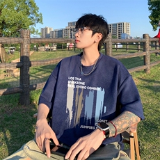 量大优供视频重磅麂皮绒短袖t恤男JT540-特p19，男装T恤，电商B371