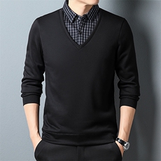 CA1010T601钱塘2020-2冬季厚款商务休闲简约中年男士针织衫P57，男装针织衫/毛衣，钱塘207-2