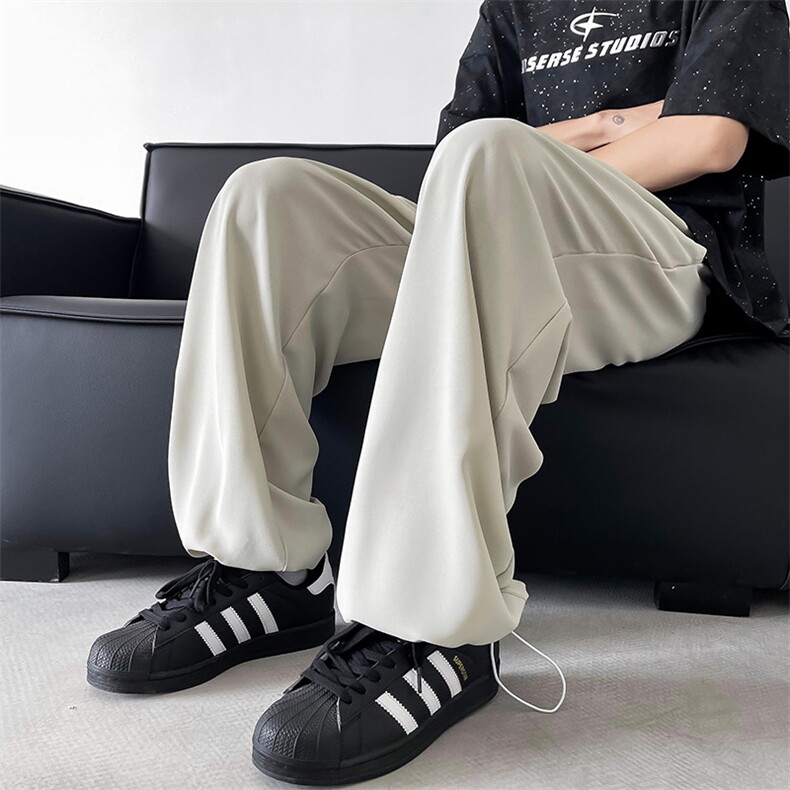 休闲裤男士韩版潮流高街帅气百搭垂感2024夏季ins长裤K5347-P32图片