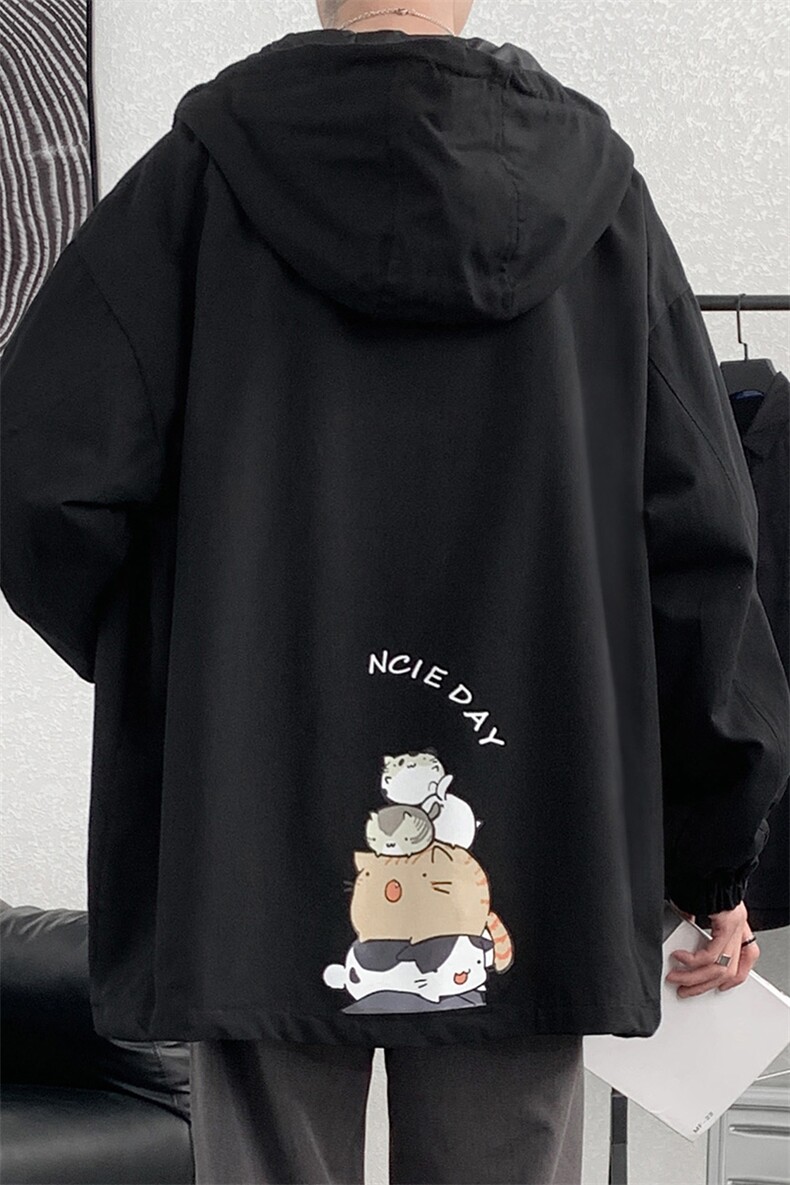 JK41090-P85纯棉连帽夹克男士大码工装夹克男外套男,男装夹克,电商A040