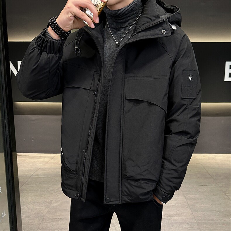 新款冬季连帽白鸭绒户外防寒加厚羽绒服图片