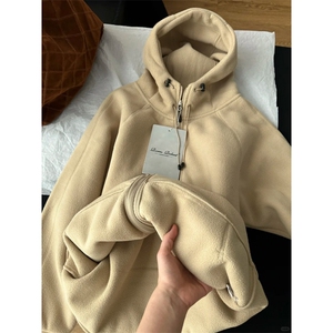 摇粒绒连帽拉链卫衣外套1302-GS02-P55 成分100聚酯纤维图片