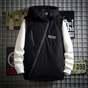 网格机能拉链连帽棉马甲男冬季百搭青年马夹A090-MJ20 P75 限98图片