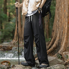 美式速干户外登山冲锋裤夏季薄款褶皱休闲伞兵裤，男装休闲裤，星座410-7