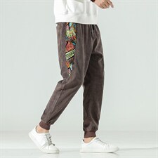 秋冬季灯芯绒风长裤九分裤电商A057-K153-P40（控78），男装休闲裤，电商A057B