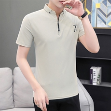 韩版男装短袖T恤夏季新款潮流衬衫领POLO衫百搭修身衣服ST007-P25，男装Polo衫，星座509