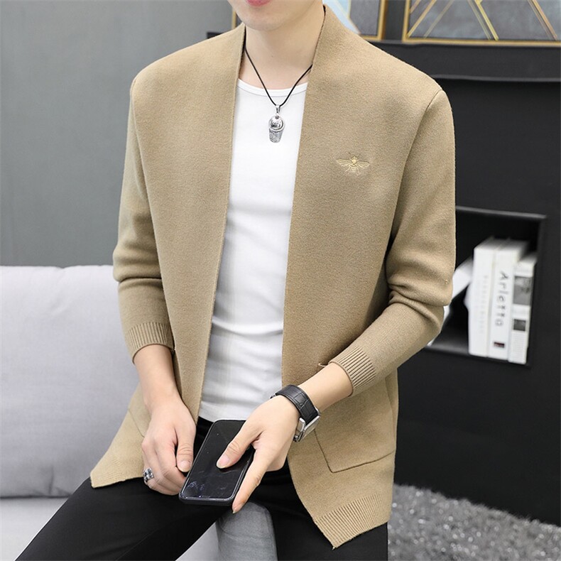 春秋季韩版男士休闲风衣开衫夹克刺绣蜜蜂上衣KS8361P65,男装针织衫/毛衣,星座306A