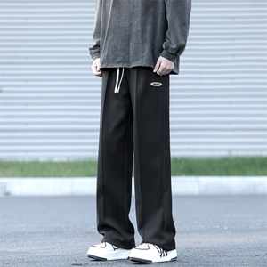 美式潮牌麻灰色华棉拖地裤 -X1683特批39加绒特批49图片