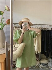 肌理感连衣裙显白，女装连衣裙，欧妮卡蒂蔓