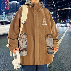冲锋衣外套2024秋季连帽潮牌痞帅炸街夹克登山服A436-23301-P70，男装夹克，电商A436