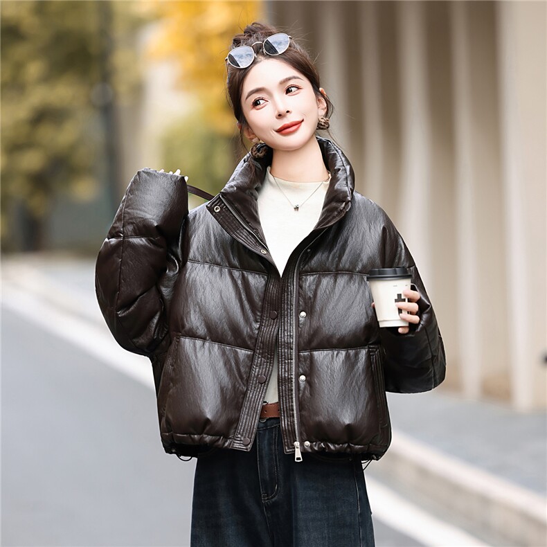 蛋白皮短款羽绒服女冬季2026新款小个子今年流行宝款加厚保暖外套,女装羽绒服,意芙