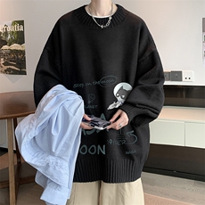 半高领毛衣男士大码针织衫男毛线衣男M18187-P45加绒款-P65，男装针织衫/毛衣，电商A040