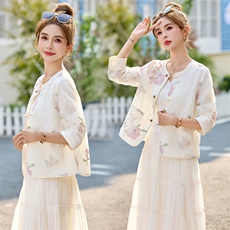 夏季新款女2025年新中式风防晒外套，女装短外套，英标秀（1C119）
