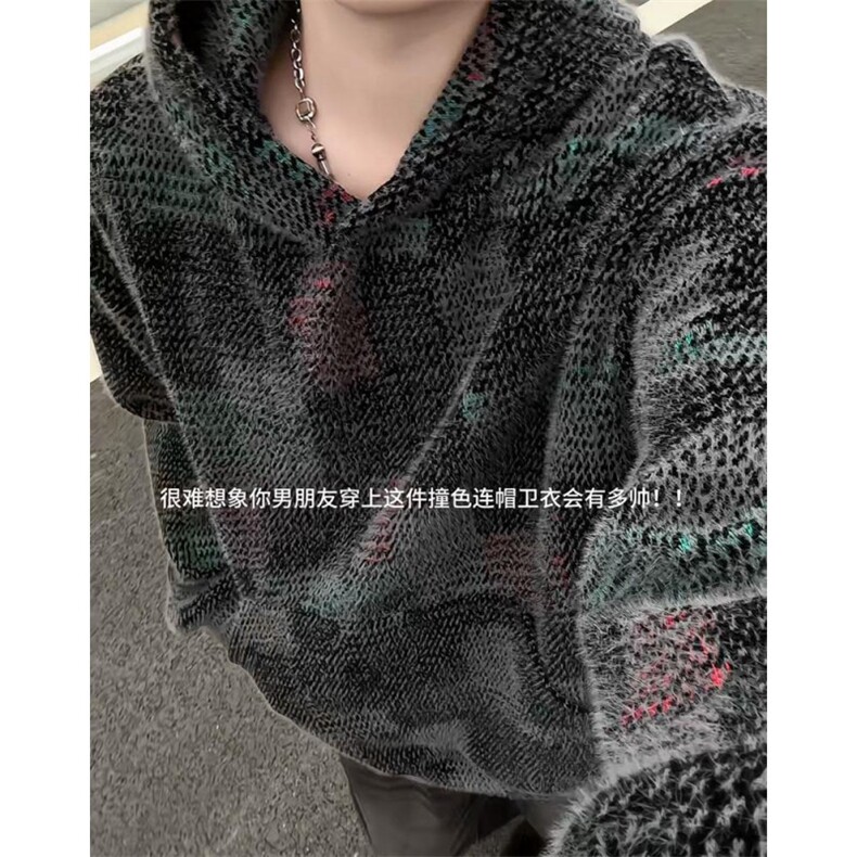 小香风提花针织刺绣连帽卫衣男款秋冬季cleanfit外套LW2500-P65,女装短外套,星座1008