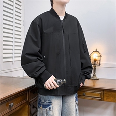 JK6837-P68L-9XL秋季新款大码美式重磅翻领休闲夹克控98，男装夹克，星座109