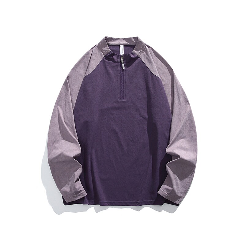 311B-1-YZ35002-P45控68时尚撞色拼接透气长袖T恤高品质二开,男装T恤,星座311B-1