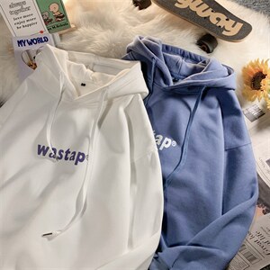 ！22秋季新款宽松大码港风wastap平铺连帽卫衣LW1909-P35控58图片
