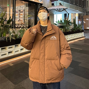 港风夜景字母印花休闲白鸭绒立领羽绒服A247-YR81826特批175控258图片