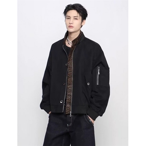 棒球服飞行员夹克潮牌潮流复古宽松休闲百搭工装外套男 JW312图片