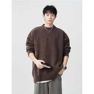 针织衫套头潮流加厚打底衫韩版秋冬男士宽松毛衣MZ1041-P50图片