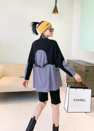 拼接衬衫，女装衬衫，雪蘭桐