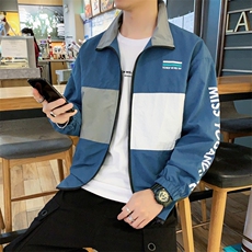 春秋日系拼接机能夹克男士宽松潮牌外套潮流棒球服男DS872TP50，男装夹克，电商A102