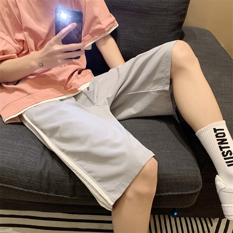 现货2025夏季港风条纹速干薄款运动休闲短裤D201-DM40-P25图片