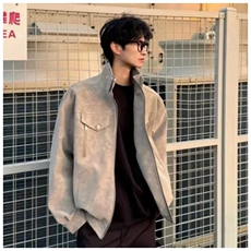 抖音得物痞帅外套男ins高街潮牌港系原宿风韩版潮宽松夹克AY1035，男装夹克，电商A443