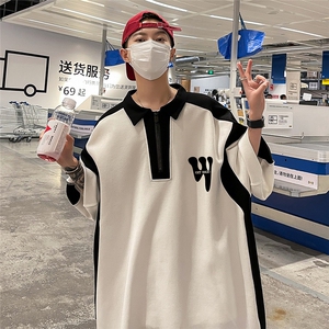 时尚美式撞色翻领透气polo短袖男 D6237 P45控68图片