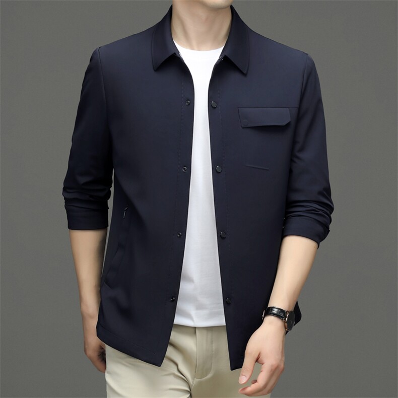 M2553-102钱塘2020-2春秋季新款中年男士休闲简约夹克外套P190,男装夹克,钱塘207-2