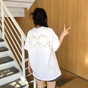 万针全刺绣工艺抖音得物高品质260克重磅纯棉双纱美式高街短袖T恤图片