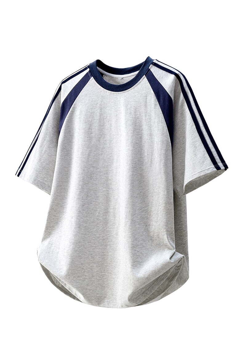 1可二开领口拼色大码M-5XL短袖T恤男：表面棉DX78007P48控75,男装T恤,星座226-2