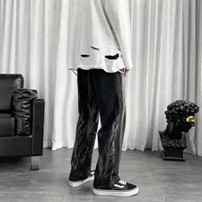 宽松直筒扎染牛仔裤男韩版潮坠感老爹裤ins潮牌复古阔腿裤K13-P40，男装牛仔裤，星座1008-1