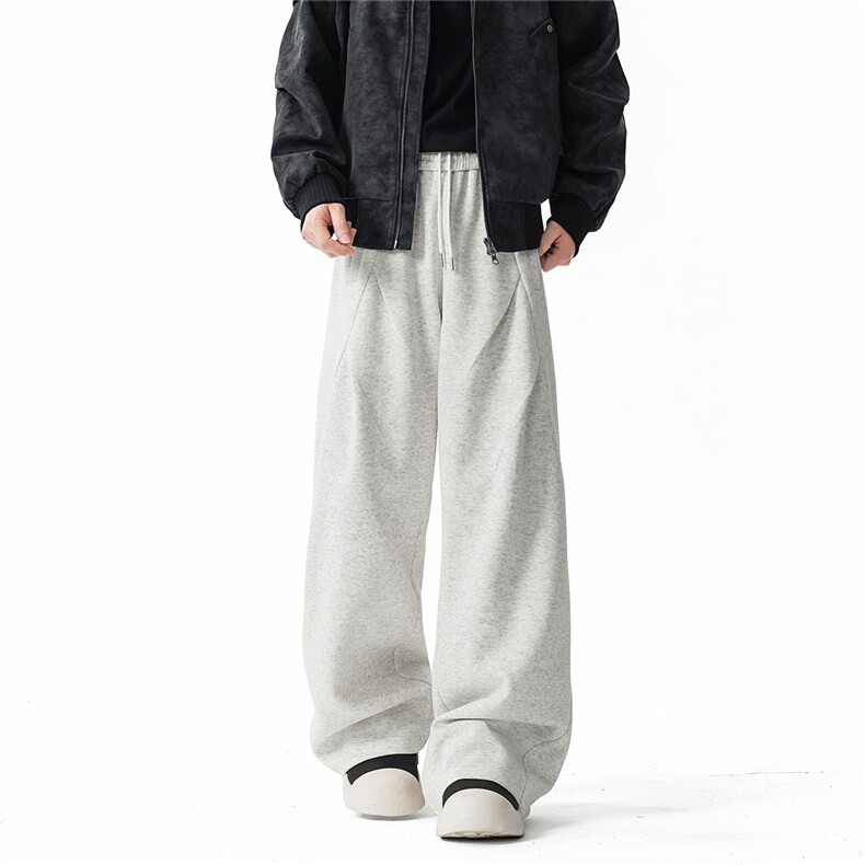 B336-DK777-P45秋冬新款运动裤宽松版型320克中性裤子加绒P55，女装休闲裤，电商B336