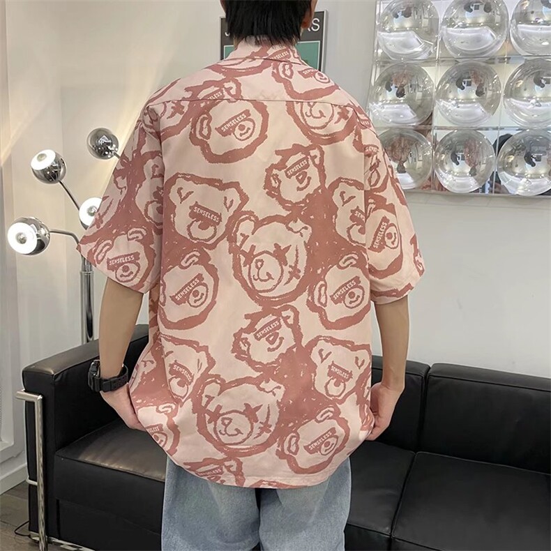 短袖衬衫春款男港风潮流C30P30,男装衬衫,星座1116-2