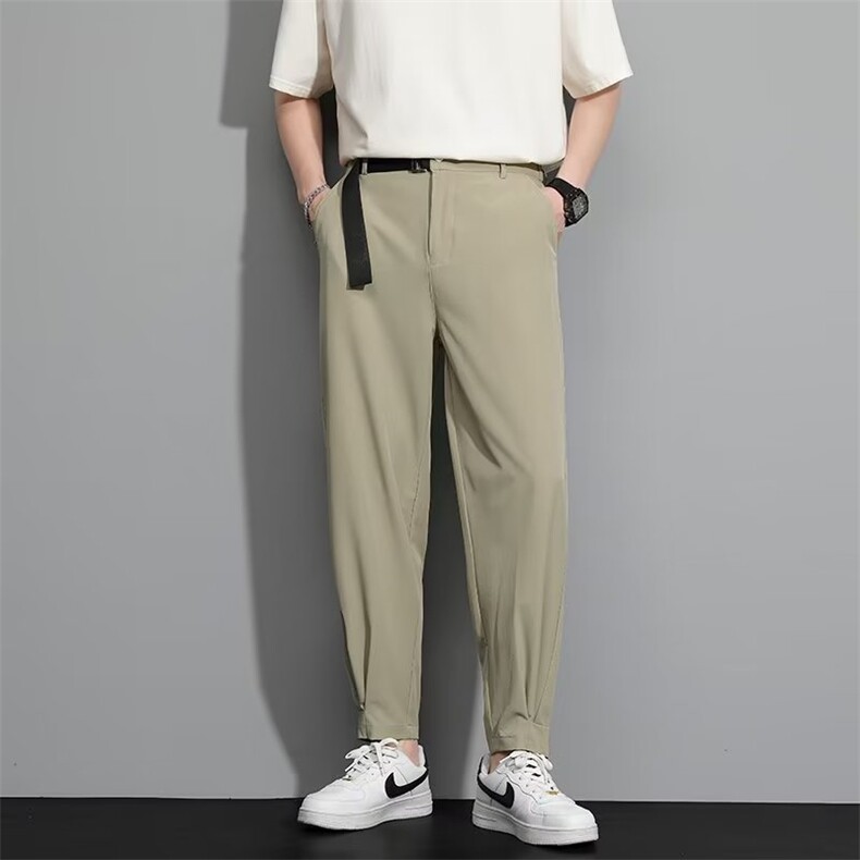 轻熟风西装裤男束脚魔术贴九分裤韩版直筒宽松男裤休闲长裤子B5,男装西服套装,星座1116A-2（原606A-1）