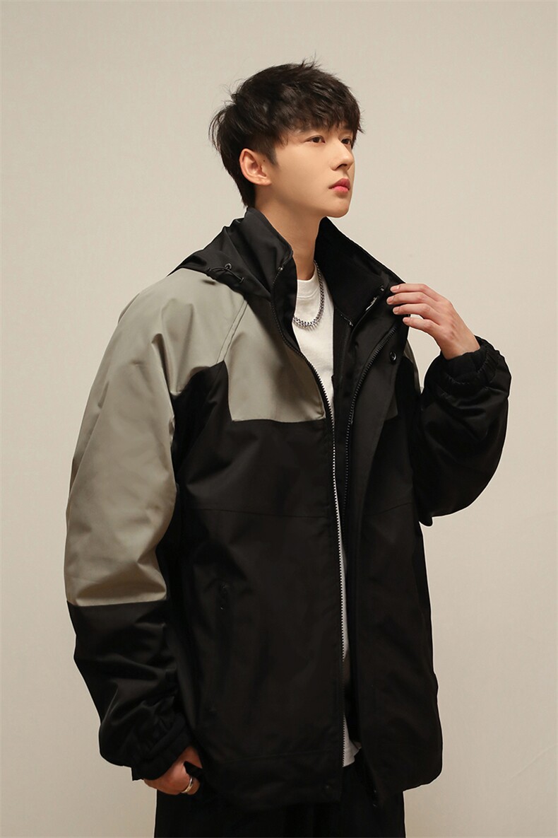 DZ3139-TP135控价198冬季新款三合一抗寒冲锋衣厚棉服两件套男,男装棉衣,电商A102-1