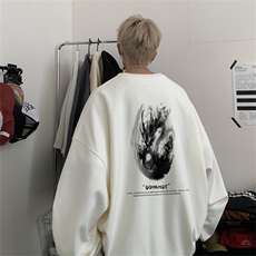 特P25控48秋冬新款男士圆领卫衣宽松休闲日常百搭上衣WQ2421，男装卫衣，电商B370