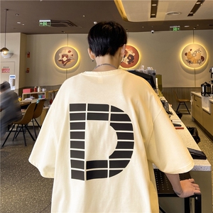 2026春夏新款字母大印花纯棉T恤 XZ604-DT202-P35控48图片