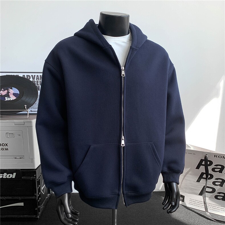 抖音品质卫衣男潮牌美式廓形开衫连帽外套A146-KS8301特p48量大优,男装卫衣,HDA146
