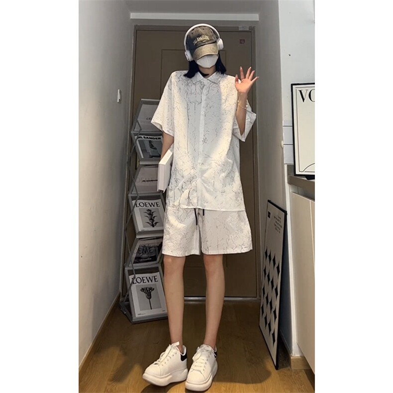 量大优肌理感褶皱裂纹衬衫压皱套装衬衫C2436-P45裤K2438-P35,男装衬衫,星座1213
