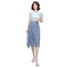 2021夏季新款韩版高腰减龄显瘦两件时尚套装，女装套装/套裙，辉之琳