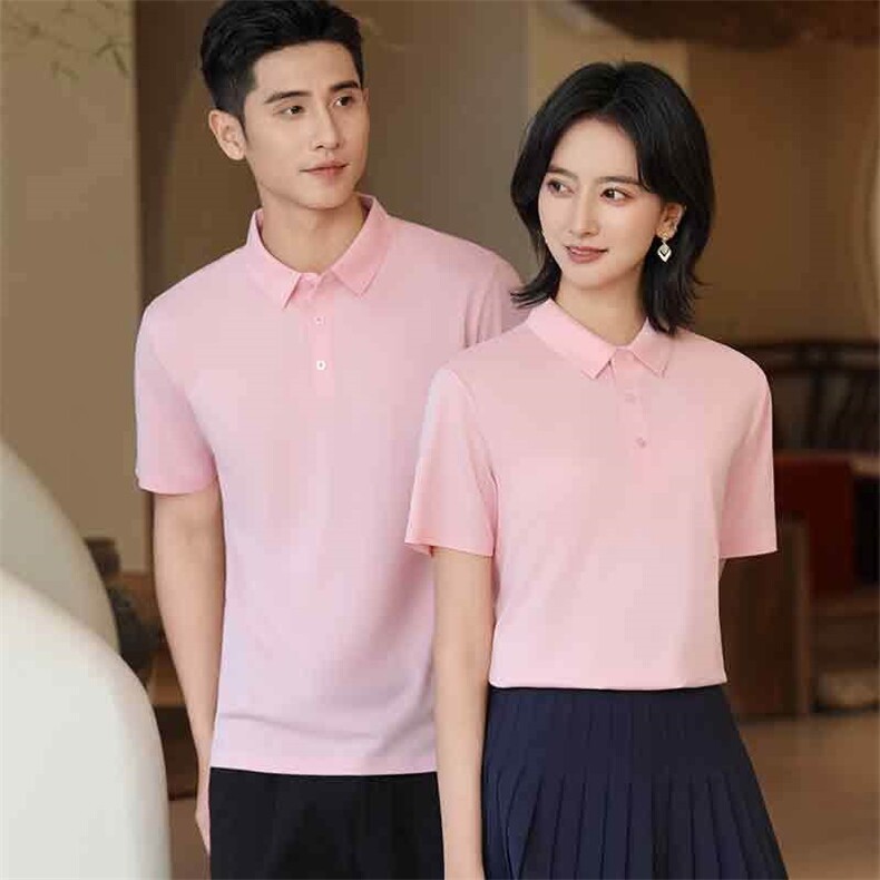 2025春夏高级感冰丝无痕POLO衫S-6XL男女工作服LOGO定制L99201P38,男装Polo衫,星座1602B（原101B-1）