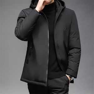 2023冬季新款男士加厚保暖外套棉服中年商务休闲男装可脱卸帽棉服图片