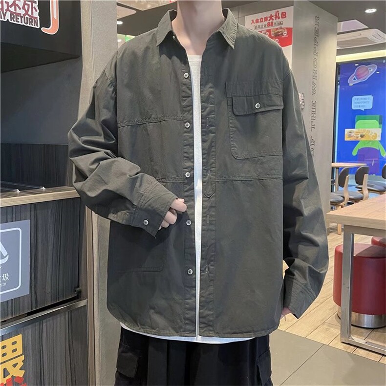 春秋季男士翻领休闲牛仔夹克宽松潮流痞帅上衣时尚外套CY1212-P41，男装夹克，星座412-2