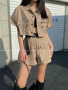 夏季新款工装套装图片