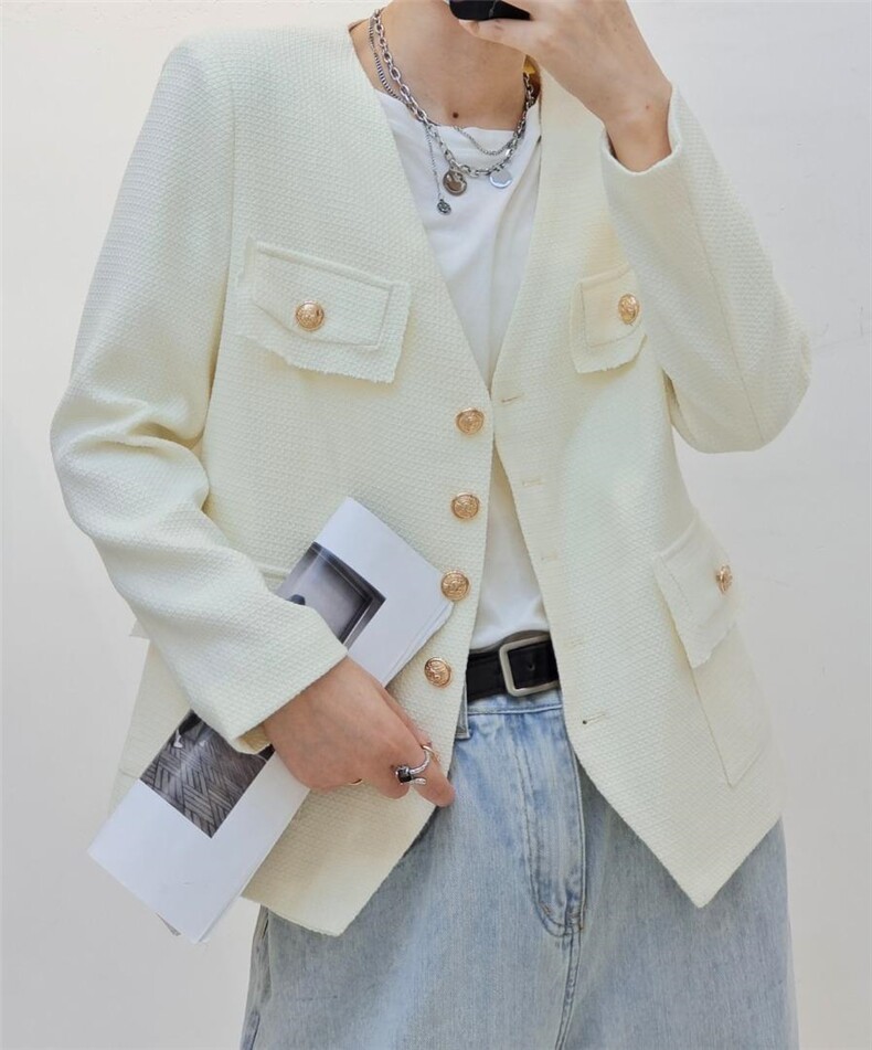 【现货]】秋季新款韩版休闲小香风风外套，其它，那简