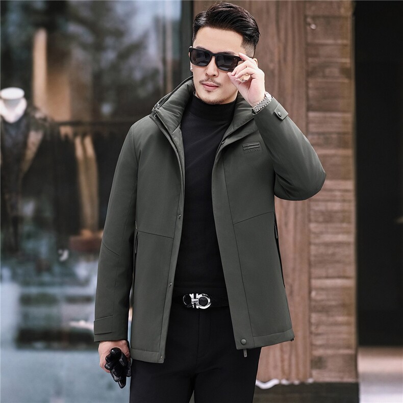 2025一衣三穿短款羽绒服新款中年男士脱卸鹅绒90绒子鹅绒服外套,男装羽绒服,钱塘723