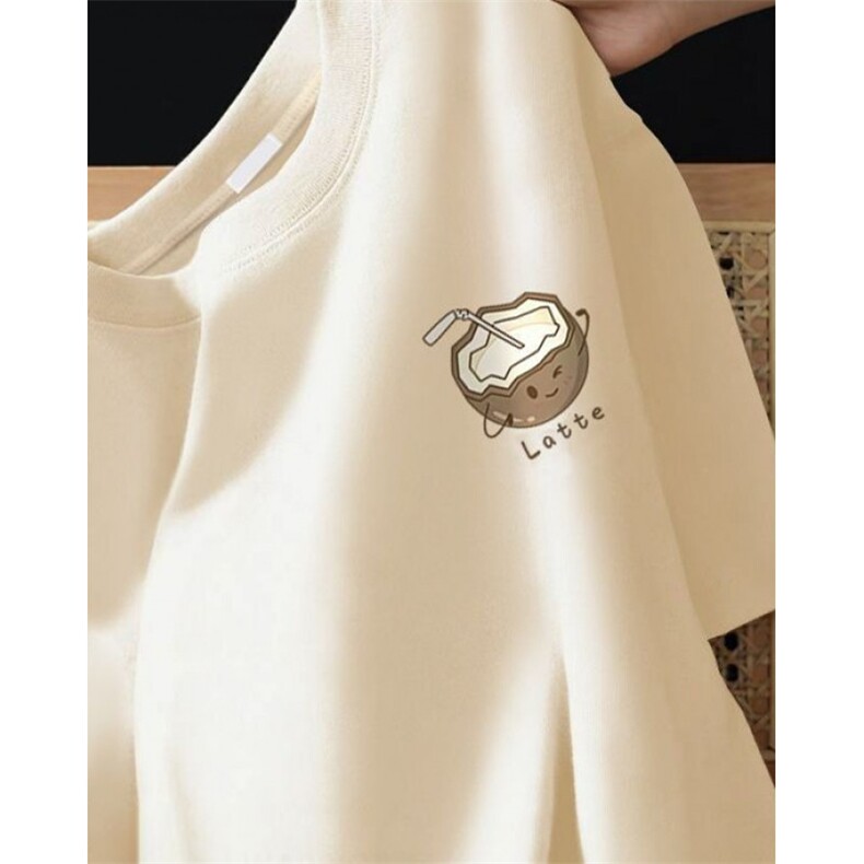 青少年五分袖可爱椰子印花t恤男生新款趣味卡通t恤T1289，男装T恤，星座1116A（原606A-3）