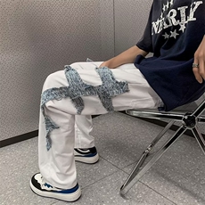 水洗新款长裤牛仔裤潮半松紧腰直筒裤N3301P50，男装牛仔裤，星座1116-2